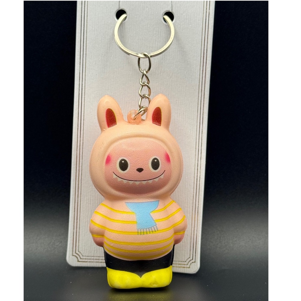Cute Squishy Bunny Character‎ Keychain Kawaii Animal Charm Accessory